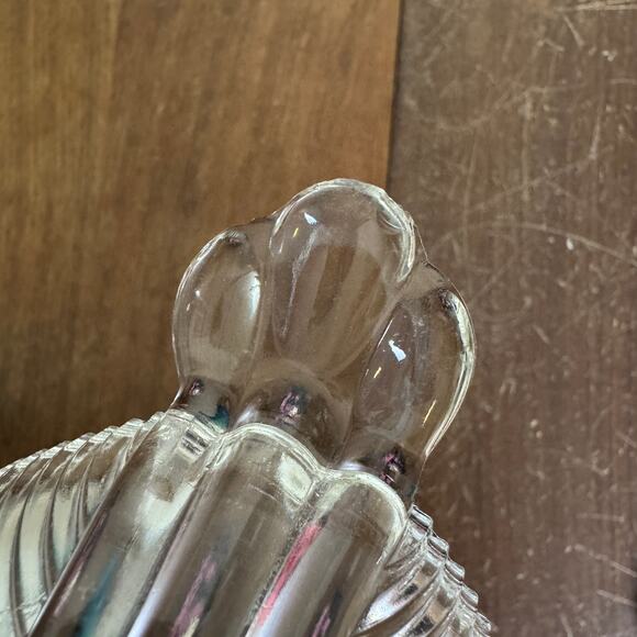 Depression era Anchor Hocking art deco Ribbed Nappy Dish bowl Chipped‎ - Picture 7 of 8